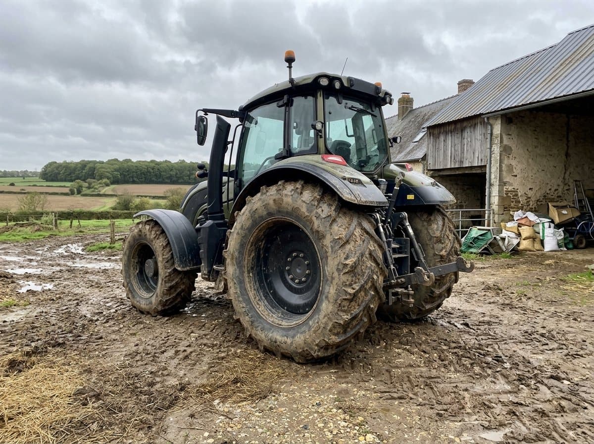 Tracteur agricole aux pneus de grande dimension
